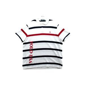 Polo Ralph Lauren Shirt Men's XL Americana Stripe USA Red White Blue Classic